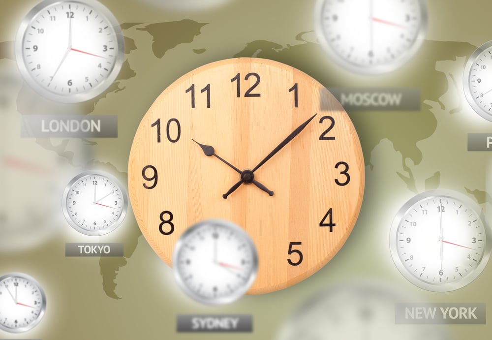 Clocks and time zones over the world illustration concept-1